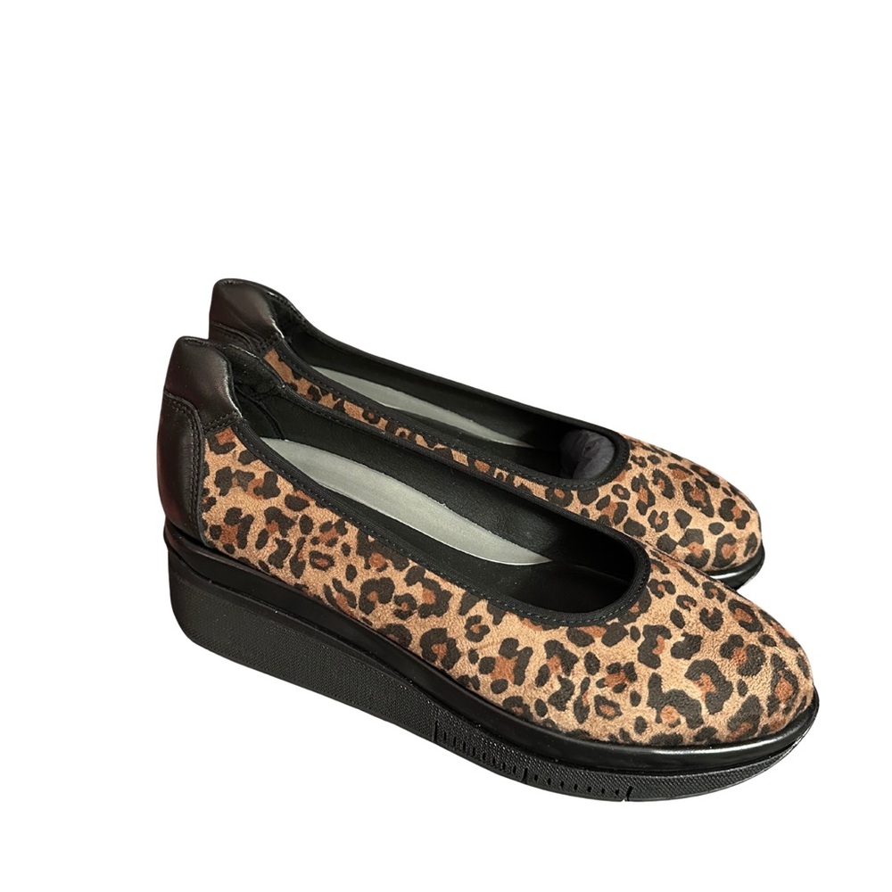 Leopard Print Women's Platform Ballet Flats